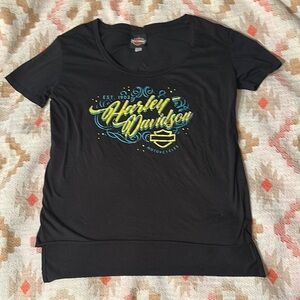 Harley-Davidson Black Graphic Women's Top